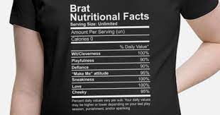 brat nutritional facts maternity t