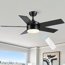 Pochfan 44 Inch Black Ceiling Fan With