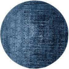 blue round indoor ombre area rug