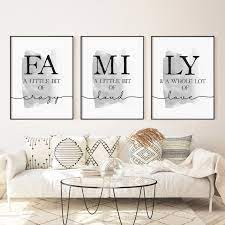 Living Room Prints Set Of 3 Family