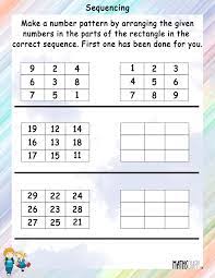 Arrange the numbers in Sequence in the rectangle - Math Worksheets -  MathsDiary.com