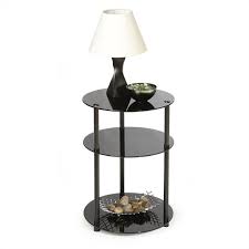 3 Tier Round Accent Table In Black