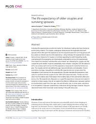 life expectancy of older couples