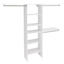 wide closet system kit with 7 shelves