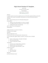 Template For Resume For High School Student Thrifdecorblog Com