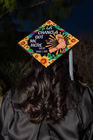 decorated graduation caps denote pride