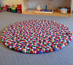 felt ball new zealand wool round rug