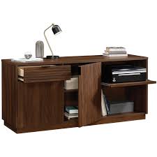 Credenza desks can help fabricate the perfect comfortable and productive work setting. Sauder Englewood Wooden Office Credenza In Spiced Mahogany 426916