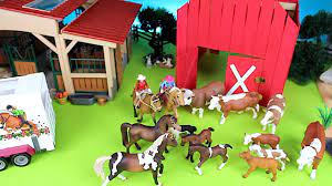 horses and cows fun farm toys