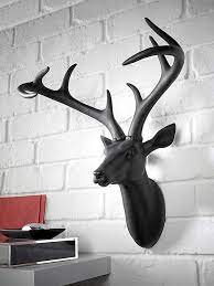 Arthouse Black Stag Head Wall Plaque