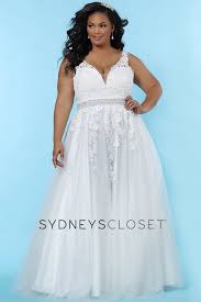 Strapless floral wedding dress for a spring or summer wedding. 15 Breathtaking And Affordable Plus Size Bridal Gowns Under 750