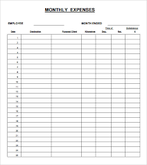 Sample Monthly Expense Sheet Magdalene Project Org