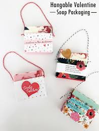 hangable valentine soap packaging with