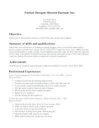 Fashion Design Cover Letter Simple Resume Format