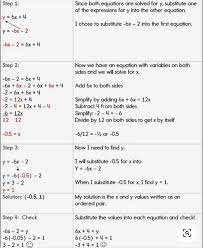 Equations Substitution Method