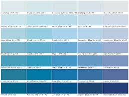 Blue Paint Color Chart
