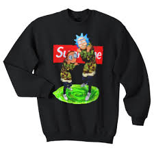 Supreme cross box logo hooded sweatshirt. Rick And Morty Supreme Sweater And Hoodie Place To Find Awesome Street Wear