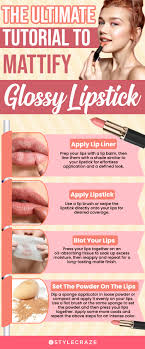 glossy lipstick look matte