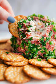 chipped beef cheese ball is such a clic and amazing cheeseball filled with cheddar cheese cream cheese green onions and dried beef