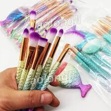 makeup brushes kit mermaid brush set