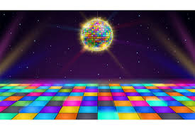 disco dance floor retro party scene