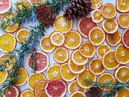 dry orange slices for holiday decor
