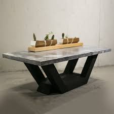 Concrete Table With Marble Effect