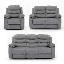 Reclining Sofa Set In Gray Hz 8005gr