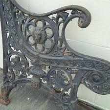 antique victorian cast iron park bench