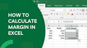 how to calculate margin in excel a