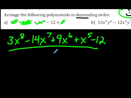 A Polynomial In Descending Order