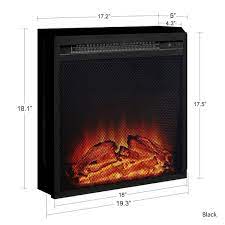 Mesh Front Electric Fireplace Insert