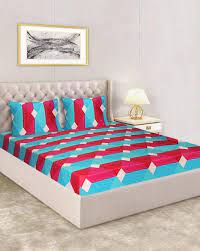 Red Blue Bedsheets For Home