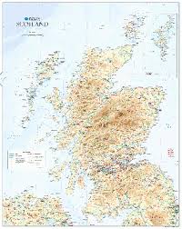 scottish wall maps xyz maps