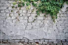 Grunge Grey Brick Wall Background With
