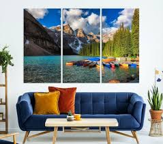 Large Wall Art Canvas Snowy Mountains