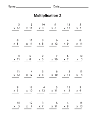 free printable multiplication