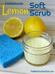 homemade lemon soft scrub the make