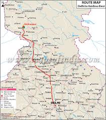 road map from vaishnodevi to srinagar