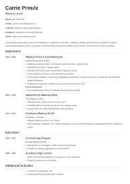 makeup artist resume sle and tips