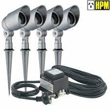 Diy Hpm 4 Pack Silver Garden Spotlight