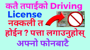 driving licence status in nepal