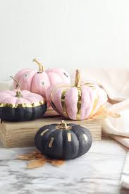Pumpkin Painting Ideas Pink Gold
