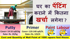 labour cost for painting wall house in