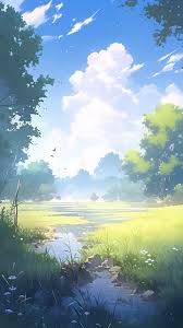 anime nature landscape peaceful