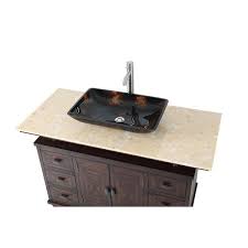 48 Benton Collection Brown Wood Verdana Vessel Sink Bathroom Vanity