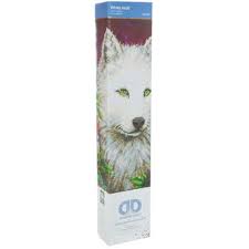 white wolf diamond art intermediate kit