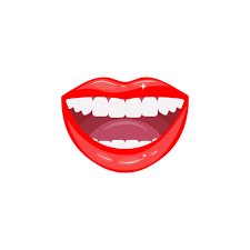 red glowing sensual lips dental health