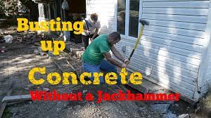 Check to see if the foundation of your steps and the foundation of your house are connected. Busting Up Concrete Without A Jackhammer Youtube