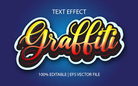 premium vector graffiti text effect style
